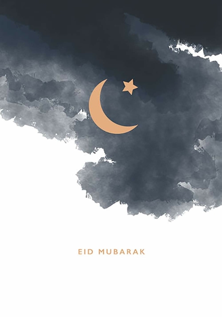 Image of Eid Mubarak Moon Card
