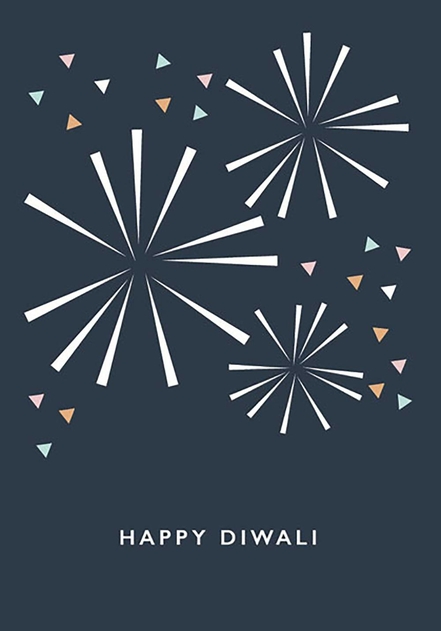 Image of Happy Diwali Fireworks Card