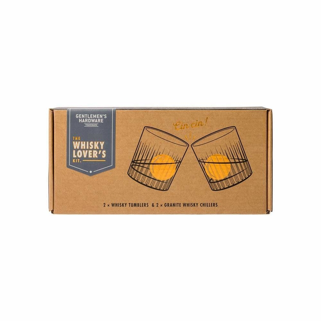 Image of Gents Tumbler Whiskey Stones Set