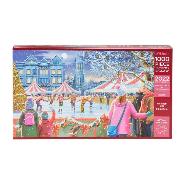 Image of WHSmith Skating At Christmas Pano 1000 Piece Jigsaw Puzzle