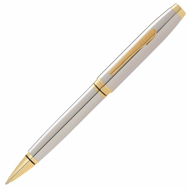 Cross Coventry Chrome Ballpoint Pen with Gold Tone Appointments