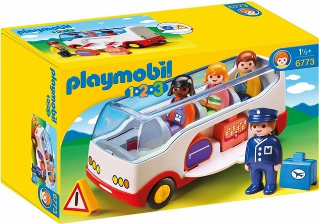 Playmobil 1.2.3 6773 Airport Shuttle Bus With Sorting Function