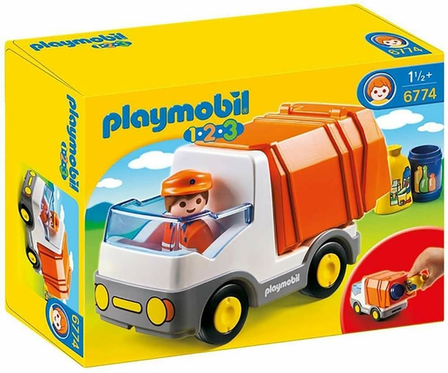 Playmobil 1.2.3 6774 Recycling Truck With Sorting Function