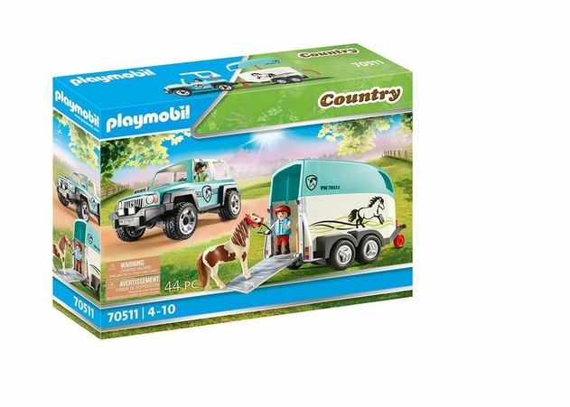 Playmobil 70511 Country Pony Farm Car With Pony Trailer
