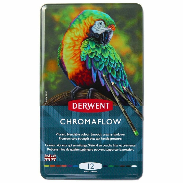 Derwent Professional Chromaflow Colouring Pencils (Tin of 12)