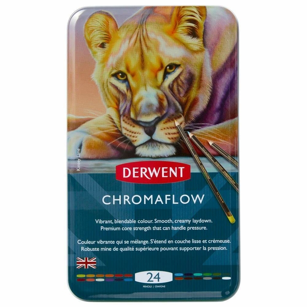 Derwent Professional Chromaflow Colouring Pencils (Tin of 24)