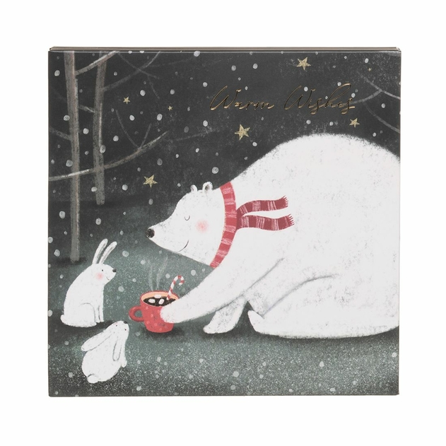 Image of WHSmith Polar Bear Christmas Card Pack of 12