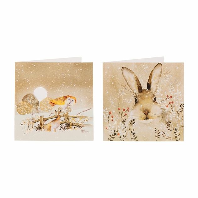 Image of WHSmith Winter Woodland Animals Christmas Card Pack of 12