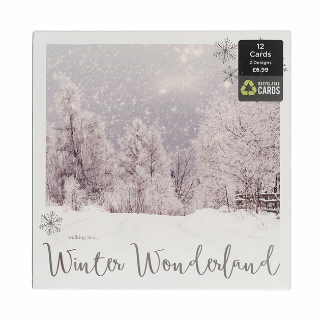 Image of WHSmith Winter Wonderland Christmas Card Pack of 12