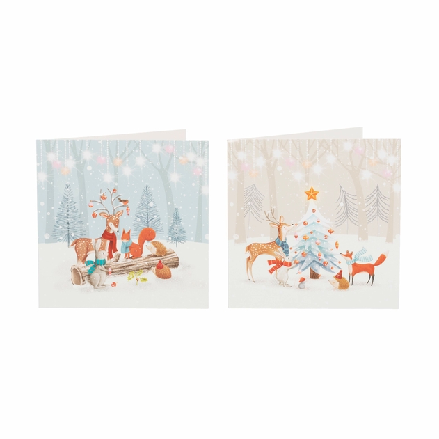Image of WHSmith Winter Wonderland Friends Christmas Card Pack of 12