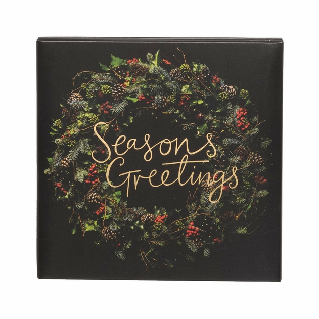 Image of WHSmith Photographic Wreath Christmas Card Pack of 12