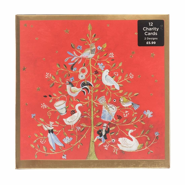 Image of WHSmith 12 Days Of Christmas Recyclable Card Pack of 12