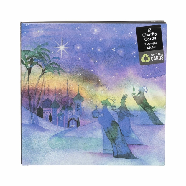 Image of WHSmith Watercolour Christmas Card Pack of 12