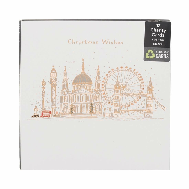 Image of WHSmith Festive London Christmas Card Pack of 12