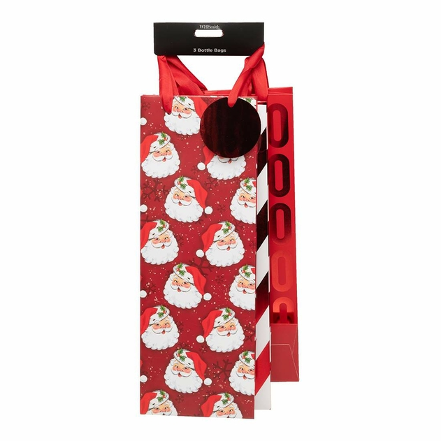 Image of WHSmith Red Bottle Bags (Pack of 3)