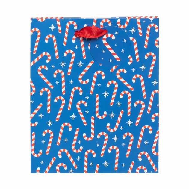 Image of WHSmith Candy Cane Medium Gift Bag