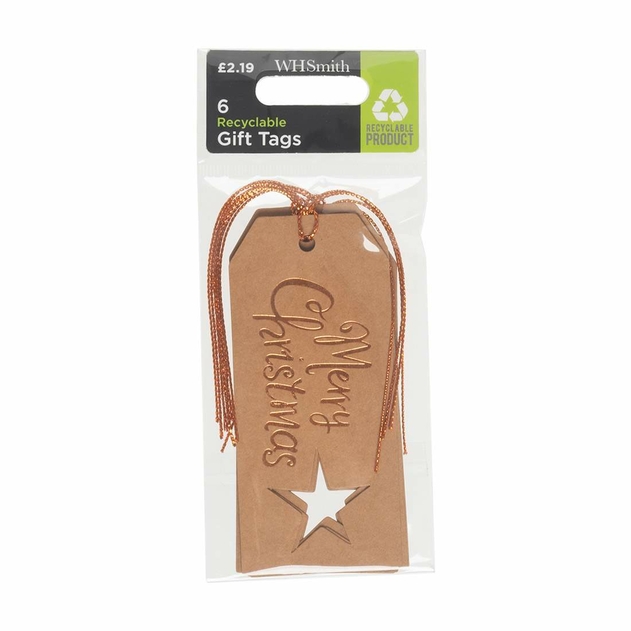 Image of WHSmith 6 Kraft Script Recyclable Multi Tags