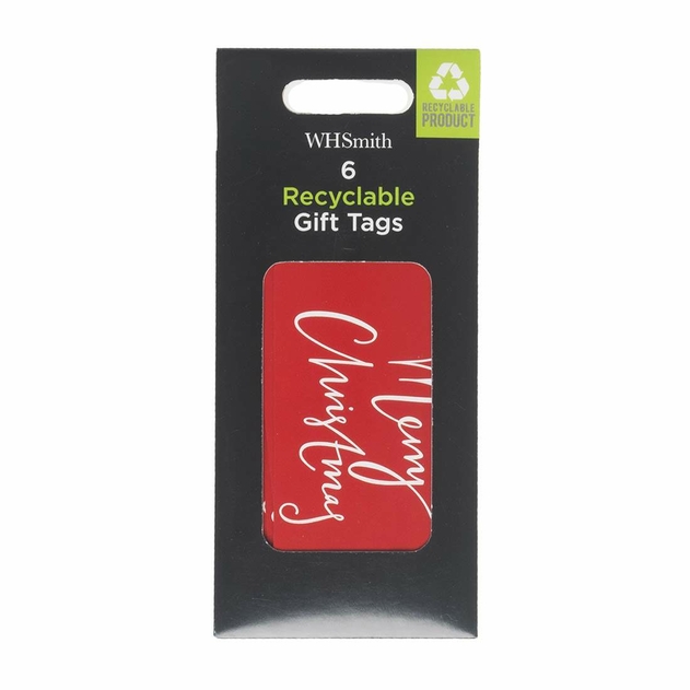 Image of WHSmith Merry Christmas Recyclable Gift Tags