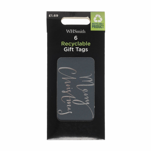 Image of WHSmith Winter Script Gift Tags Pack of 6