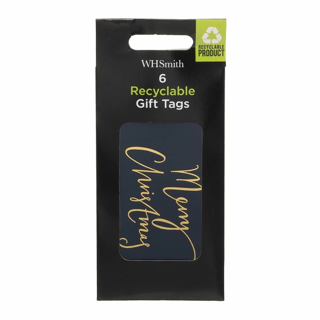 Image of WHSmith 6 Northern Lights Script Gift Tags