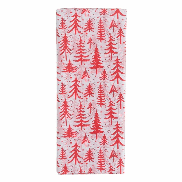 Image of WHSmith Red Tree Snowflake Tissue Paper Pack of 10 Sheets