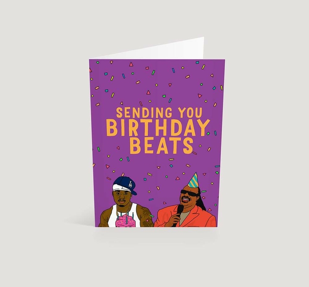 Image of Kazvare Made It Birthday Beats Greetings Card