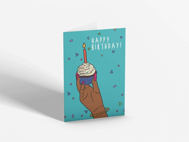 Image of Kazvare Made It Happy Birthday Cupcake Card