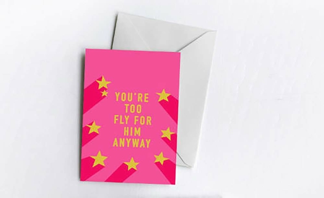 Image of Kazvare Made It Too Fly Anyway Greetings Card