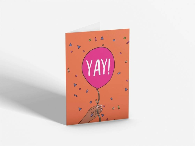 Image of Kazvare Made It Yay Balloon Celebration Card