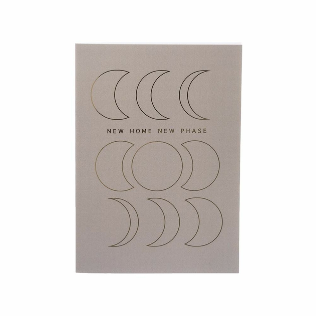 Image of Blossoms at Midnight New Home New Moon Phase Gold Foil Card