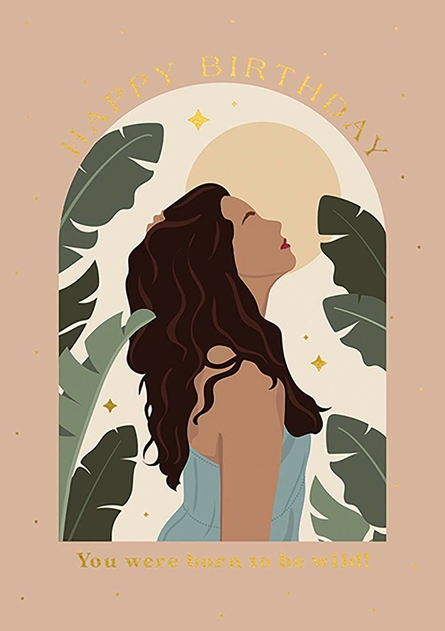 Image of Fierce & Fabulous Born Wild Greetings Card
