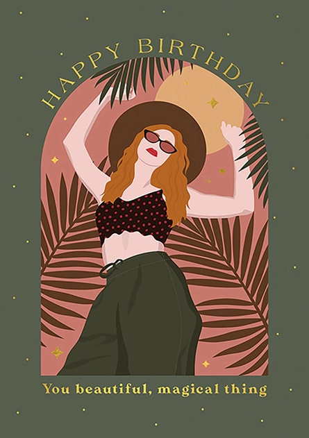 Image of Fierce & Fabulous Beautiful Magical Greetings Card