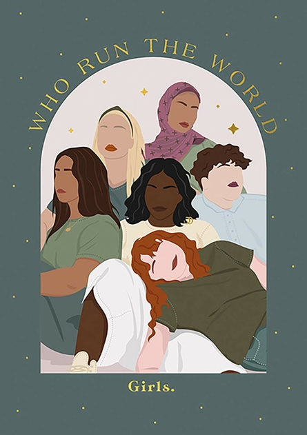 Image of Fierce & Fabulous Run The World Greetings Card