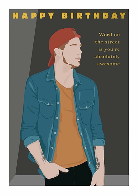 Image of You The Man Birthday Street Greetings Card