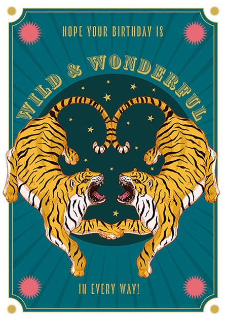 Image of Tigers Wild Wonderful Greetings Card