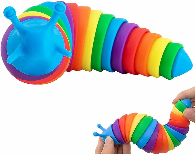 Image of Rainbow Slug Fidget Toy