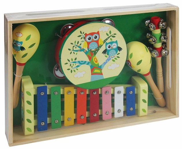 Image of Tooky Toy Wooden Owl Musical Set