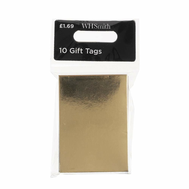Image of WHSmith 10 Plain Gold Tags