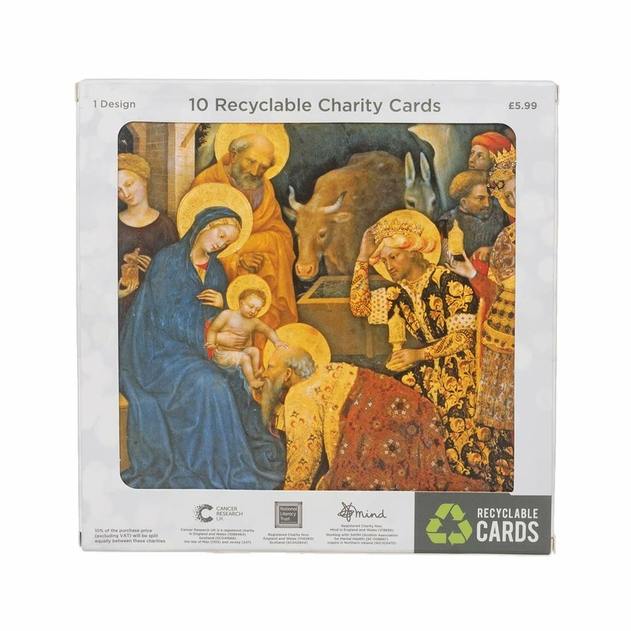Image of WHSmith A Child Is Born Christmas Card Pack of 10
