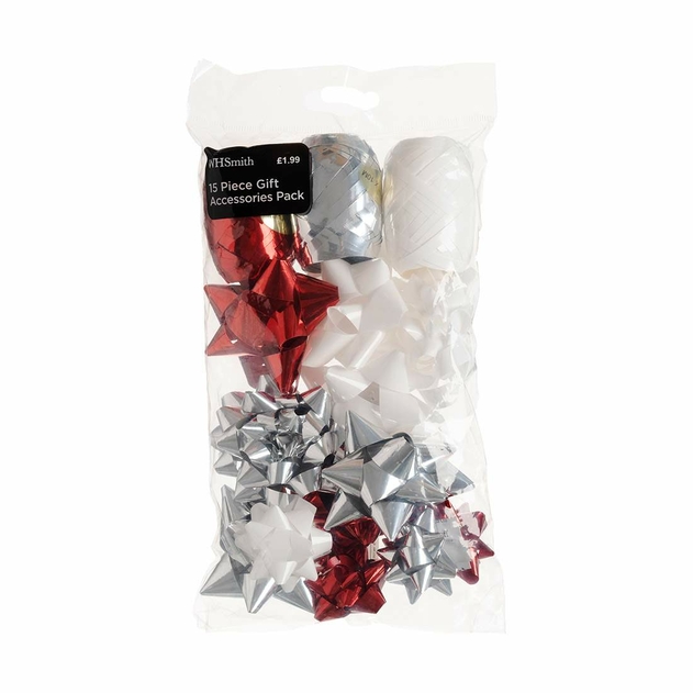 Image of WHSmith 15 Red White Silver Grab Bag