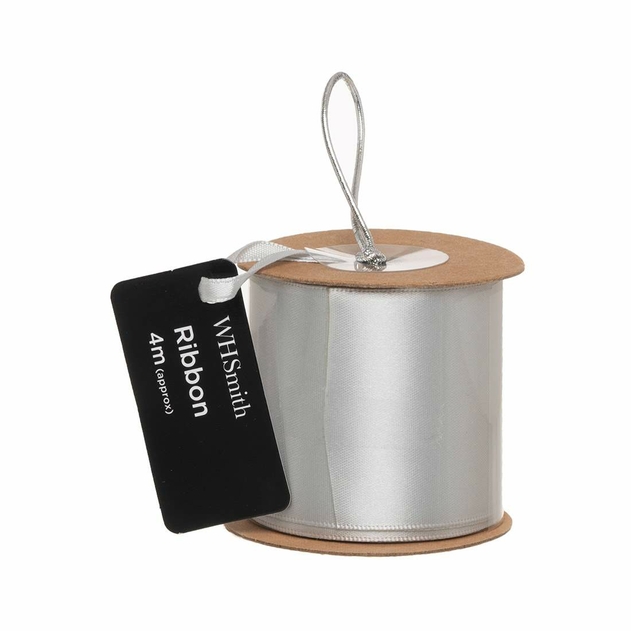 Image of WHSmith 4M Wide Silver Ribbon