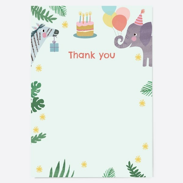 Image of Dotty About Paper Jungle Animals Kids Thank You Cards Pack of 10