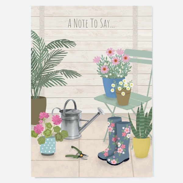 Image of Dotty About Paper Potted Plants Gardening Note Cards Pack of 10