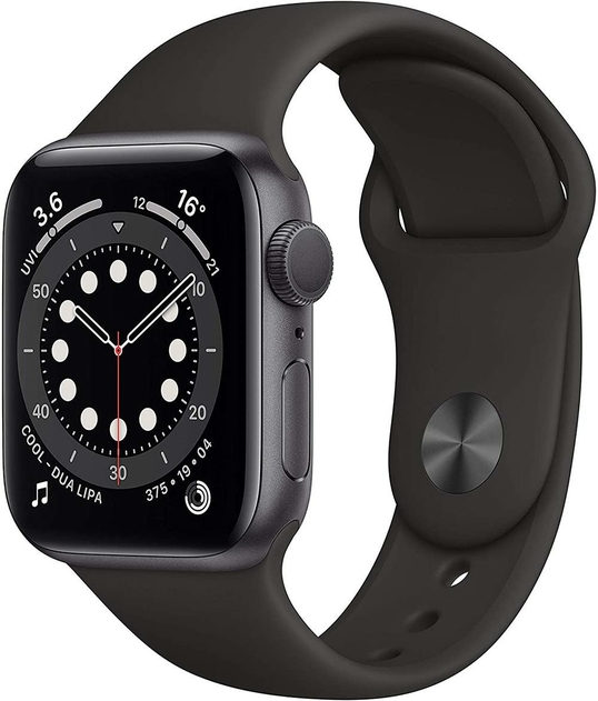 Apple Watch Series 6, 40mm, GPS [2020] - Space Grey Aluminium with Black Sport Band
