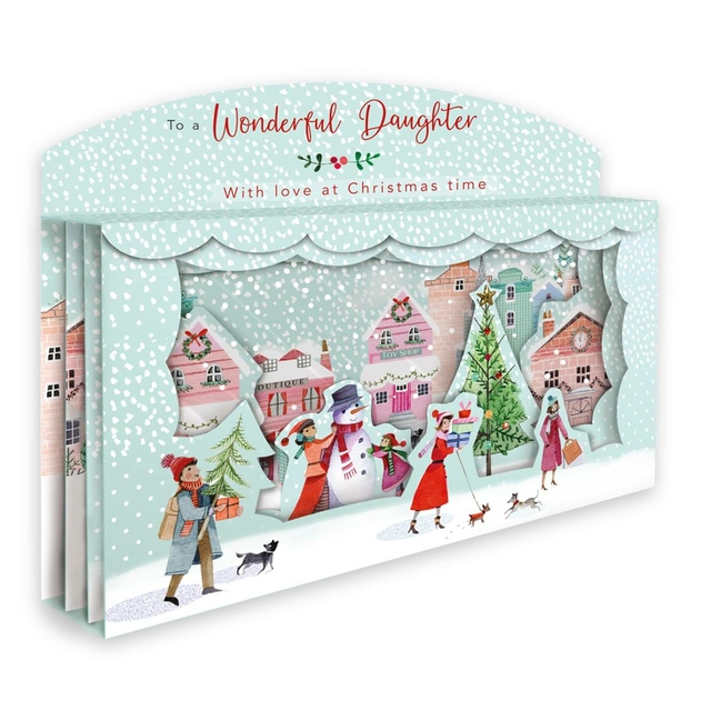 Image of Second Nature Christmas Village Daughter 3D Christmas Card