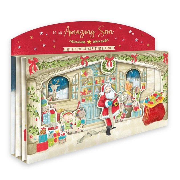 Image of Second Nature Son Santa's Workshop 3D Christmas Card