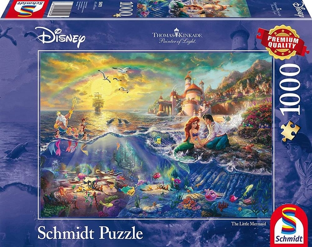 Image of Thomas Kinkade Disney The Little Mermaid 1000 Piece Jigsaw Puzzle