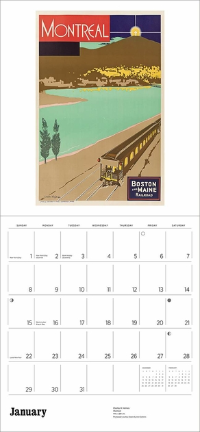 Image of Pomegranate Canadian Travel Posters 2023 Wall Calendar