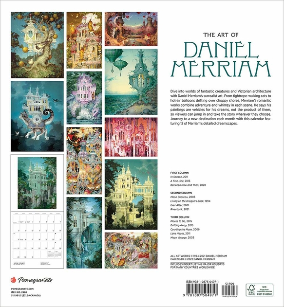 Image of Pomegranate The Art of Daniel Merriam 2023 Wall Calendar