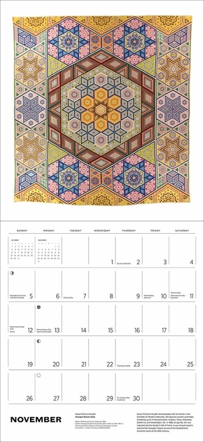Image of Pomegranate Antique Quilts 2023 Wall Calendar